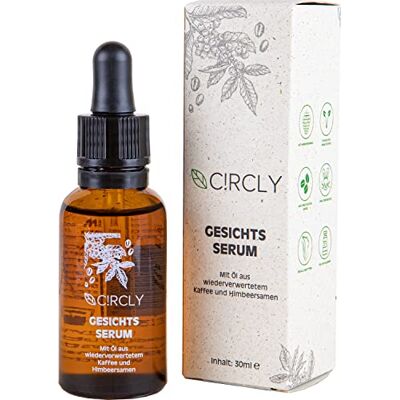 accentra CIRCLY serum z witaminą A, C, E, kojące skórę, nawilżające, wegańskie, pielęgnujące, 30 ml, serum do twarzy z olejkiem kawowym z recyklingu, olejkiem z nasion malin i dzikiej róży accentra CIRCLY serum z witaminą A, C, E, kojące skórę, nawilżające, wegańskie, pielęgnujące, 30 ml, serum do twarzy z olejkiem kawowym z recyklingu, olejkiem z nasion malin i dzikiej róży