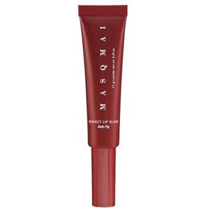 MASQMAI Perfect Lip Gloss, błyszczyk do ust z peptydem zwiększającym objętość, figa, ton: rys dziecka MASQMAI Perfect Lip Gloss, błyszczyk do ust z peptydem zwiększającym objętość, figa, ton: rys dziecka
