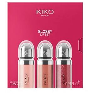Kiko Milano Glossy Lip Set 03, Zestaw Do Ust: 3 Nawilżające Błyszczyki Do Ust Z Efektem Objętości 3D Kiko Milano Glossy Lip Set 03, Zestaw Do Ust: 3 Nawilżające Błyszczyki Do Ust Z Efektem Objętości 3D