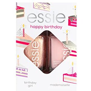 essie Base lakier do paznokci, zestaw dwóch lakierów do paznokci Birthday Girl i Mademoiselle, 2 sztuki essie Base lakier do paznokci, zestaw dwóch lakierów do paznokci Birthday Girl i Mademoiselle, 2 sztuki