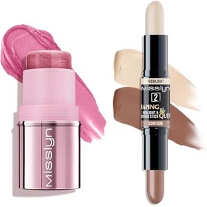 Misslyn Multi Stick Cień do powiek, szminka i róż do ust do ust i róż, powiększający i nawilżający do konturowania twarzy zestaw Multi Stick Misslyn Multi Stick Cień do powiek, szminka i róż do ust do ust i róż, powiększający i nawilżający do konturowania twarzy zestaw Multi Stick