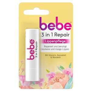 Bebe 3 w 1 pielęgnacja ust z gliceryną, olejkiem z awokado i olejkiem migdałowym, naprawia i uspokaja suche i spierzchnięte usta, bez olejów mineralnych Bebe 3 w 1 pielęgnacja ust z gliceryną, olejkiem z awokado i olejkiem migdałowym, naprawia i uspokaja suche i spierzchnięte usta, bez olejów mineralnych