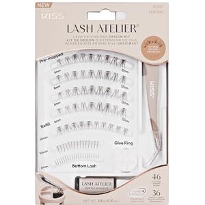 Kiss Lash Atelier LDK01C – Rzęsy Kępki DIY Natural – Zestaw do Przedłużania Rzęs – Efekt Kociego Oka (Cat-Eye) z Klejem i Pęsetą Kiss Lash Atelier LDK01C – Rzęsy Kępki DIY Natural – Zestaw do Przedłużania Rzęs – Efekt Kociego Oka (Cat-Eye) z Klejem i Pęsetą