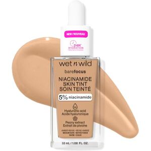 wet n wild Bare Focus Niacinamide Skin Tint, Lekki Podkład z Formułą do Stopniowego Budowania Krycia, Wzbogacony Kwasem Hialuronowym i Witaminą E dla Promiennego Wyglądu, Odcień Amber Beige wet n wild Bare Focus Niacinamide Skin Tint, Lekki Podkład z Formułą do Stopniowego Budowania Krycia, Wzbogacony Kwasem Hialuronowym i Witaminą E dla Promiennego Wyglądu, Odcień Amber Beige