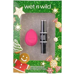 wet n wild Joyful Contour Kit, Zestaw Podarunkowy z Rozświetlaczem do Twarzy i Sztyftem do Konturowania z Podwójną Końcówką, z Gąbką do Makijażu w Zestawie wet n wild Joyful Contour Kit, Zestaw Podarunkowy z Rozświetlaczem do Twarzy i Sztyftem do Konturowania z Podwójną Końcówką, z Gąbką do Makijażu w Zestawie