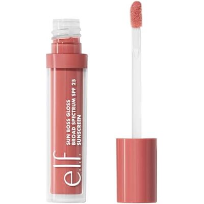 e.l.f. Sun Boss Gloss SPF 25, pigmentowany błyszczyk do ust zapewnia wysoki połysk, nawilżająca i odżywcza formuła, wegańska i nietestowana na zwierzętach, Pink-Me Girl e.l.f. Sun Boss Gloss SPF 25, pigmentowany błyszczyk do ust zapewnia wysoki połysk, nawilżająca i odżywcza formuła, wegańska i nietestowana na zwierzętach, Pink-Me Girl