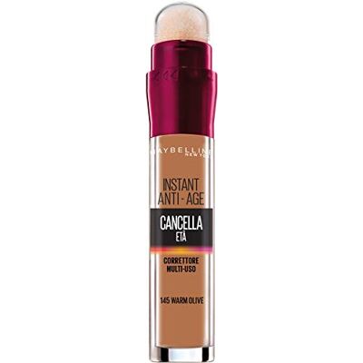 MAYBELLINE Nowy Jork Czysty Wiek Korektor Płynny Z Jagodami Goji i Haloxyl, pokrywa cienie i drobne zmarszczki, 145 ciepłych oliwek, 6,8 ml MAYBELLINE Nowy Jork Czysty Wiek Korektor Płynny Z Jagodami Goji i Haloxyl, pokrywa cienie i drobne zmarszczki, 145 ciepłych oliwek, 6,8 ml