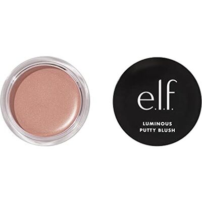 e.l.f. Luminous Putty Blush, Putty To Powder Blush z błyszczącym wykończeniem, lekka, do zbudowania formuła, St. Barts e.l.f. Luminous Putty Blush, Putty To Powder Blush z błyszczącym wykończeniem, lekka, do zbudowania formuła, St. Barts