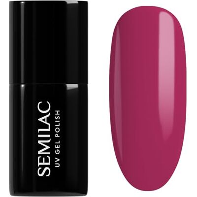 Semilac Lakier do paznokci UV A711 Crimson Sand 7 ml – wysoko kryjący lakier żelowy w kolorze malinowo-czerwonym Semilac Lakier do paznokci UV A711 Crimson Sand 7 ml – wysoko kryjący lakier żelowy w kolorze malinowo-czerwonym
