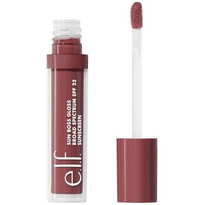 e.l.f. Sun Boss Gloss SPF 25, pigmentowany błyszczyk do ust dla wysokiego połysku, nawilżająca i odżywcza formuła, wegański i nietestowany na zwierzętach, That's My Jam e.l.f. Sun Boss Gloss SPF 25, pigmentowany błyszczyk do ust dla wysokiego połysku, nawilżająca i odżywcza formuła, wegański i nietestowany na zwierzętach, That's My Jam