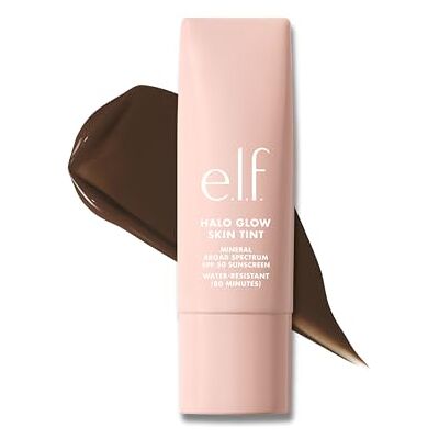 e.l.f. Halo Glow Skin Tint SPF 50 kolorowy nawilżacz z lekką i regulowaną pokrywą, tworzy naturalny blask, wegański, nietestowany na zwierzętach, 18 Rich Neutral e.l.f. Halo Glow Skin Tint SPF 50 kolorowy nawilżacz z lekką i regulowaną pokrywą, tworzy naturalny blask, wegański, nietestowany na zwierzętach, 18 Rich Neutral