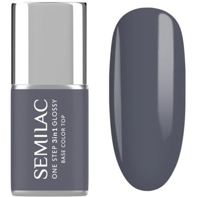 Semilac Lakier Hybrydowy Formuła 3w1 One Step S185 Stone Grey 7ml Semilac Lakier Hybrydowy Formuła 3w1 One Step S185 Stone Grey 7ml