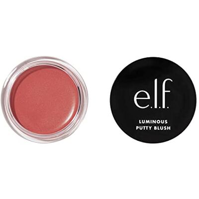 e.l.f. Luminous Putty Blush, Putty To Powder Blush z błyszczącym wykończeniem, lekka, do zbudowania formuła, Belize e.l.f. Luminous Putty Blush, Putty To Powder Blush z błyszczącym wykończeniem, lekka, do zbudowania formuła, Belize