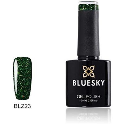 BLUESKY BLZ23 Boze Narodzenie Brokat Lakier Hybrydowy 10 ml, Jodla Zielona BLUESKY BLZ23 Boze Narodzenie Brokat Lakier Hybrydowy 10 ml, Jodla Zielona