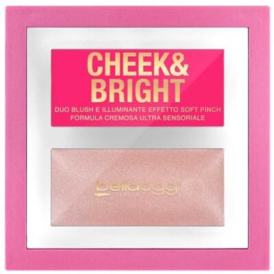 BellaOggi - Cheek & Bright - Cheeky Pink - Róż do policzków z iluminatorem BellaOggi - Cheek & Bright - Cheeky Pink - Róż do policzków z iluminatorem