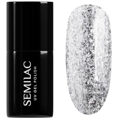 Semilac Lakier Hybrydowy Brokatowy Srebrny 292 Silver Shimmer 7ml Semilac Lakier Hybrydowy Brokatowy Srebrny 292 Silver Shimmer 7ml