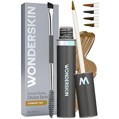 Wonderskin Dream Brow żel do brwi, długotrwały żel do brwi, wodoodporny tusz do brwi, kolorowy żel zapobiegający przenoszeniu i wypełniacz do brwi (blond) Wonderskin Dream Brow żel do brwi, długotrwały żel do brwi, wodoodporny tusz do brwi, kolorowy żel zapobiegający przenoszeniu i wypełniacz do brwi (blond)