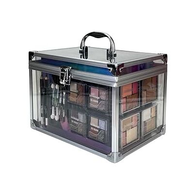 bonvoyage , Zestaw do Makijażu Colour Delights, Zestaw do Makijażu ze Szminką, Cieniami do Powiek, Różem, Zestawem do Manicure i Pedicure, Przenośna i Modna Przezroczysta Walizeczka bonvoyage , Zestaw do Makijażu Colour Delights, Zestaw do Makijażu ze Szminką, Cieniami do Powiek, Różem, Zestawem do Manicure i Pedicure, Przenośna i Modna Przezroczysta Walizeczka