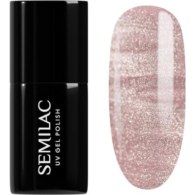 Semilac Lakier do paznokci UV 962 Magnetic Mocha 7 ml – chłodny róż z delikatnym srebrnym połyskiem Cat-Eye – kolekcja Inner Glow Semilac Lakier do paznokci UV 962 Magnetic Mocha 7 ml – chłodny róż z delikatnym srebrnym połyskiem Cat-Eye – kolekcja Inner Glow