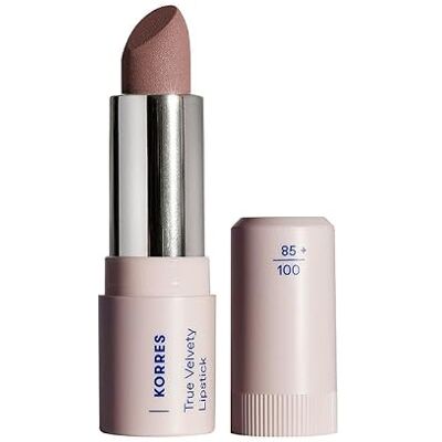 Korres True Velvety Lipstick Nude Pink 13, szminka w kolorze cielistym o intensywnym kolorze i kremowej teksturze, wysoka siła krycia i półmatowe wykończenie, wegańska, 3 g Korres True Velvety Lipstick Nude Pink 13, szminka w kolorze cielistym o intensywnym kolorze i kremowej teksturze, wysoka siła krycia i półmatowe wykończenie, wegańska, 3 g