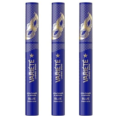 EVELINE COSMETICS Variété Deep Blue Mascara – przedłużający i obszerny – utrzymuje się przez 24 godziny z silikonową szczotką EVELINE COSMETICS Variété Deep Blue Mascara – przedłużający i obszerny – utrzymuje się przez 24 godziny z silikonową szczotką