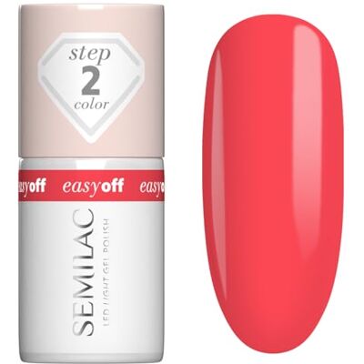 Semilac EASY OFF LED LIGHT lakier do paznokci L26 Neon Watermelon 7 ml – neonowy różowy arbuz, kolor letni, trwałość do 12 dni, łatwy do usunięcia bez pilników Semilac EASY OFF LED LIGHT lakier do paznokci L26 Neon Watermelon 7 ml – neonowy różowy arbuz, kolor letni, trwałość do 12 dni, łatwy do usunięcia bez pilników
