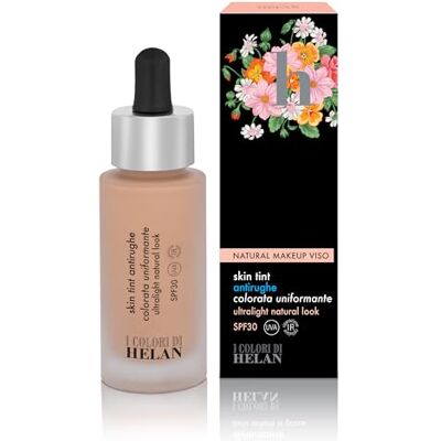 Helan Colors Skin Tint Makeup Make-Up Face Make-Up Ultralight Uniform Uniform z ochroną przeciwsłoneczną 30, witamina C, E, Makeup podobny krem kolorowy, naturalny krem do każdej cery 30 ml Helan Colors Skin Tint Makeup Make-Up Face Make-Up Ultralight Uniform Uniform z ochroną przeciwsłoneczną 30, witamina C, E, Makeup podobny krem kolorowy, naturalny krem do każdej cery 30 ml