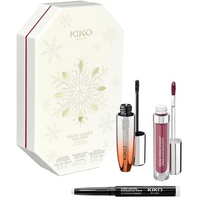 Kiko Milano Snow-Kissed Holiday Glam-Faves Make Up Gift Set, Zestaw Upominkowy Do Makijażu: Tusz Do Rzęs Zwiększający Objętość, Pomadka O Wykończeniu Zmieniającym Się Z Matowego W Połyskujące I Kiko Milano Snow-Kissed Holiday Glam-Faves Make Up Gift Set, Zestaw Upominkowy Do Makijażu: Tusz Do Rzęs Zwiększający Objętość, Pomadka O Wykończeniu Zmieniającym Się Z Matowego W Połyskujące I
