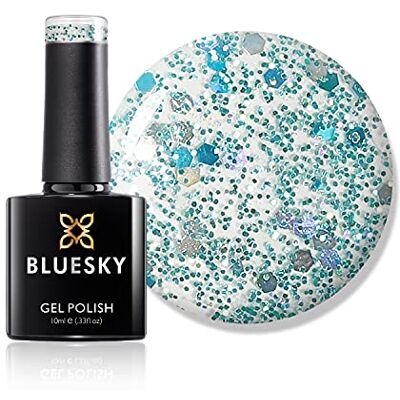 BLUESKY SP03 Boze Narodzenie Brokat Lakier Hybrydowy 10 ml, Wodny BLUESKY SP03 Boze Narodzenie Brokat Lakier Hybrydowy 10 ml, Wodny
