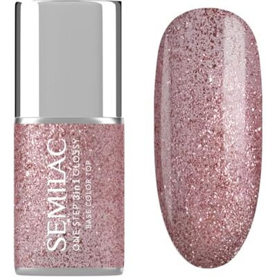 Semilac Lakier Hybrydowy Formuła 3w1 One Step S250 Glitter Pink 7ml Semilac Lakier Hybrydowy Formuła 3w1 One Step S250 Glitter Pink 7ml