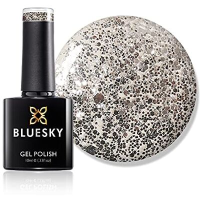 BLUESKY BSH014 Boze Narodzenie Brokat Lakier Hybrydowy 10 ml, Zorza Polarna BLUESKY BSH014 Boze Narodzenie Brokat Lakier Hybrydowy 10 ml, Zorza Polarna