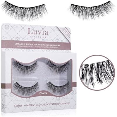 Luvia Cosmetics Sztuczne rzęsy o naturalnym wyglądzie z klejem do rzęs Vegan Lashes Duo Diana Luvia Cosmetics Sztuczne rzęsy o naturalnym wyglądzie z klejem do rzęs Vegan Lashes Duo Diana