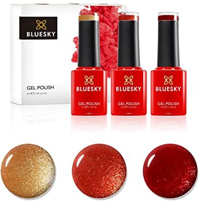Bluesky Gel Polish - Burnt Crystals, Frosty Gold, Burnt Sienna - Gel Polish Bluesky Gel Polish - Burnt Crystals, Frosty Gold, Burnt Sienna - Gel Polish