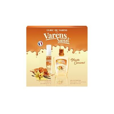 Ulric de Varens Varens Sweet Vanilla Caramel Eau De Parfum Women 50 ml + Spray do torebek 20 ml Gourmand, karmel, wanilia Made in France Ulric de Varens Varens Sweet Vanilla Caramel Eau De Parfum Women 50 ml + Spray do torebek 20 ml Gourmand, karmel, wanilia Made in France