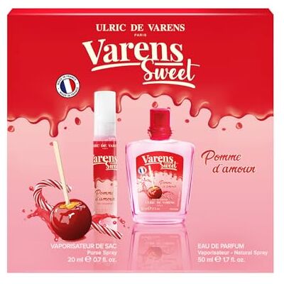 Ulric de Varens Varens Sweet Apple D'Amour Eau De Parfum Women 50 ml + Spray do torebek 20 ml Gourmand Fruité Apple Wyprodukowano we Francji Ulric de Varens Varens Sweet Apple D'Amour Eau De Parfum Women 50 ml + Spray do torebek 20 ml Gourmand Fruité Apple Wyprodukowano we Francji