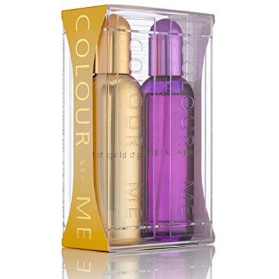 COLOUR ME Gold Homme & Purple, 2 x 100 ml Eau de Parfum, Twin Pack by Milton-Lloyd COLOUR ME Gold Homme & Purple, 2 x 100 ml Eau de Parfum, Twin Pack by Milton-Lloyd