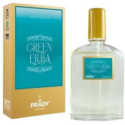 PRADY Woda toaletowa Green Erba 90 ml – świeży, zielony i aromatyczny zapach dla mężczyzn – orzeźwiający ziołowy zapach z naturalnymi nutami – elegancki i trwały do codziennego użytku o męskim PRADY Woda toaletowa Green Erba 90 ml – świeży, zielony i aromatyczny zapach dla mężczyzn – orzeźwiający ziołowy zapach z naturalnymi nutami – elegancki i trwały do codziennego użytku o męskim