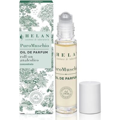 Helan Czysty piżmo Perfumy damskie, koncentrat bezalkoholowy, długotrwały olejek perfumowany z witaminą C, E i oliwą z oliwek perfumy podróżne i pomysły na prezent wyprodukowane we Włoszech, 10 ml Helan Czysty piżmo Perfumy damskie, koncentrat bezalkoholowy, długotrwały olejek perfumowany z witaminą C, E i oliwą z oliwek perfumy podróżne i pomysły na prezent wyprodukowane we Włoszech, 10 ml