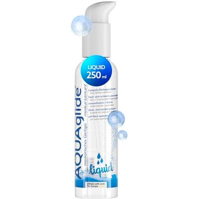JOYDIVISION AQUAglide płyn 250 ml lubrykant, lubrykant na bazie wody i dodatkowy płyn, kompatybilny z prezerwatywami lateksowymi JOYDIVISION AQUAglide płyn 250 ml lubrykant, lubrykant na bazie wody i dodatkowy płyn, kompatybilny z prezerwatywami lateksowymi