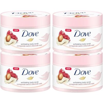 Dove Kremowy Peeling Pod Prysznic do Jedwabiście Gładkiej Skóry 4 x 225 ml Dove Kremowy Peeling Pod Prysznic do Jedwabiście Gładkiej Skóry 4 x 225 ml
