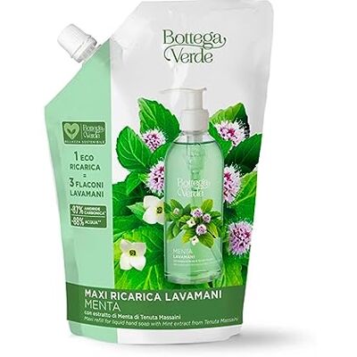 Bottega Verde Maxi napełniania myjki z ekstraktem mięty Massaini (750 ml) Bottega Verde Maxi napełniania myjki z ekstraktem mięty Massaini (750 ml)