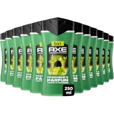 AXE Żel pod prysznic dla mężczyzn 5w1 na dzień trudny 24 godziny nawilżający 87% składników pochodzenia naturalnego zapach cytrusowy zestaw 12x250ml AXE Żel pod prysznic dla mężczyzn 5w1 na dzień trudny 24 godziny nawilżający 87% składników pochodzenia naturalnego zapach cytrusowy zestaw 12x250ml