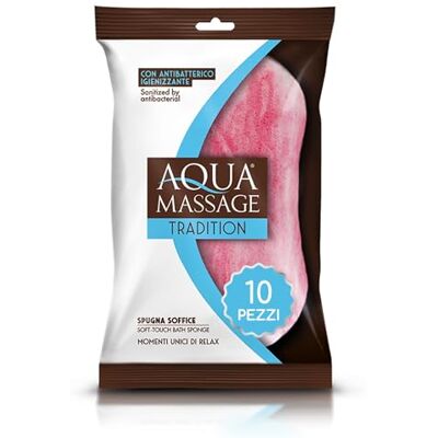 Arix 10 miękkich gąbek do ciała z antybakteryjną kuracją, gąbka do masażu relaksacyjnego Tradition Aqua Massage, relaksująca gąbka do kąpieli i prysznic 10 sztuk Arix 10 miękkich gąbek do ciała z antybakteryjną kuracją, gąbka do masażu relaksacyjnego Tradition Aqua Massage, relaksująca gąbka do kąpieli i prysznic 10 sztuk