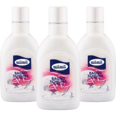 Milmil Kąpiel piankowa, zapach białka mleka, wygodny format, testowany dermatologicznie 3 x 2000 ml Milmil Kąpiel piankowa, zapach białka mleka, wygodny format, testowany dermatologicznie 3 x 2000 ml