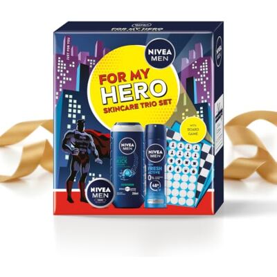 NIVEA MEN For my Hero Męski zestaw prezentowy Żel pod prysznic, Dezodorant i gra planszowa NIVEA MEN For my Hero Męski zestaw prezentowy Żel pod prysznic, Dezodorant i gra planszowa