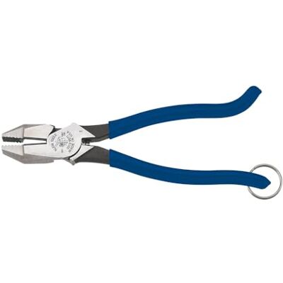 KLEIN TOOLS D213-9STT Ironworker Pliers with Heavy Duty Knurled Jaws, wyprodukowane w USA, noże indukcyjne i pierścień dzielony KLEIN TOOLS D213-9STT Ironworker Pliers with Heavy Duty Knurled Jaws, wyprodukowane w USA, noże indukcyjne i pierścień dzielony
