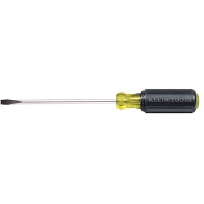 KLEIN TOOLS 605-4 1/4-calowy śrubokręt z końcówką do szafki wytrzymały 10-centymetrowy okrągły trzonek KLEIN TOOLS 605-4 1/4-calowy śrubokręt z końcówką do szafki wytrzymały 10-centymetrowy okrągły trzonek