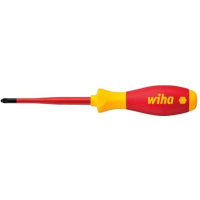 Wiha Wkrętak SoftFinish electric slimFix izolowany dla elektryków VDE 1000V krzyżowy PZ2x100mm Wiha Wkrętak SoftFinish electric slimFix izolowany dla elektryków VDE 1000V krzyżowy PZ2x100mm