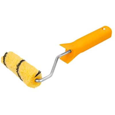 HARDY WORKING TOOLS Zestaw malarski, wałek malarski i wałek malarski z poliestru, wysokość runa 9 mm, długość 10 cm, średnica 15 mm, czarno-żółty, A0180-528000 HARDY WORKING TOOLS Zestaw malarski, wałek malarski i wałek malarski z poliestru, wysokość runa 9 mm, długość 10 cm, średnica 15 mm, czarno-żółty, A0180-528000