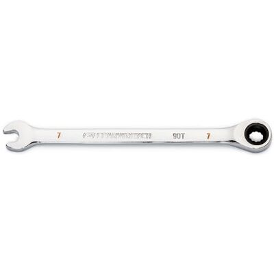 GEARWRENCH 86907 7 mm 4-stopniowy łuk obrotowy, 12-punktowy klucz płasko-oczkowy z grzechotką GEARWRENCH 86907 7 mm 4-stopniowy łuk obrotowy, 12-punktowy klucz płasko-oczkowy z grzechotką